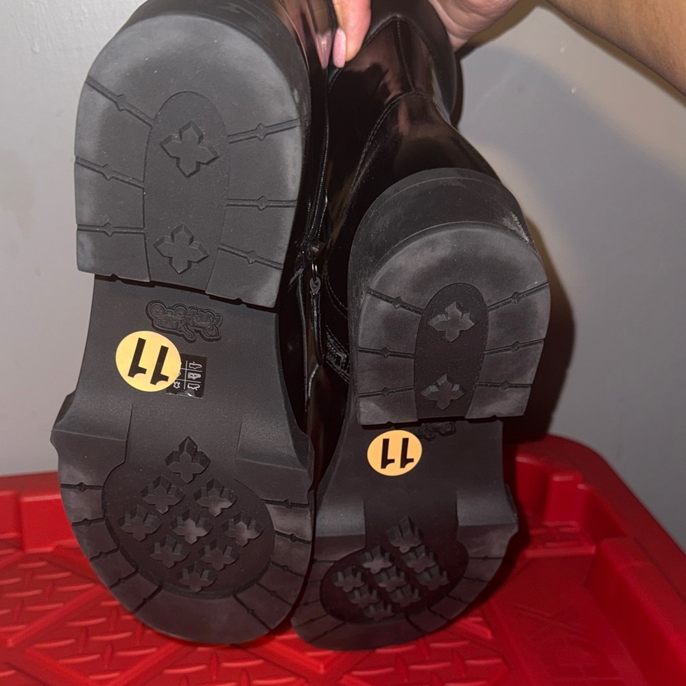 Coach Glossy Black Combat Boots - FLASH SALE! - Picture 6 of 6